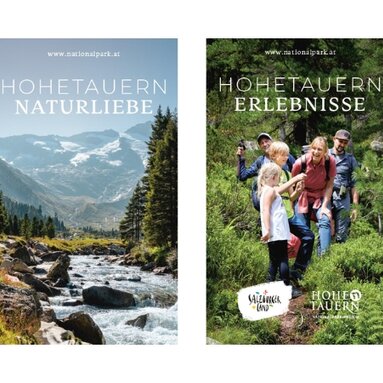 Zwei Wanderer geben sich High-Five am Berg und Krimmler Wasserfälle | © Ferienregion Nationalpark Hohe Tauern